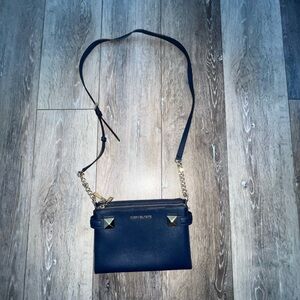 Michael Kors Blue and Gold Crossbody Bag